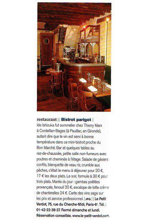 Article restaurant Paris