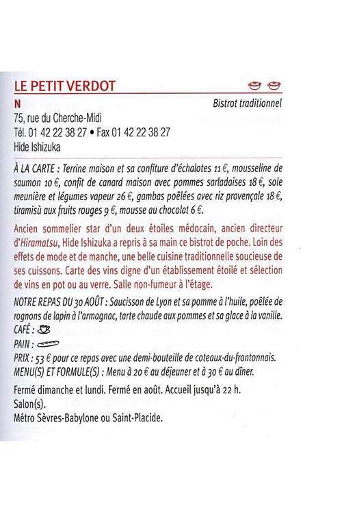 Le petit verdot guide lebey Paris